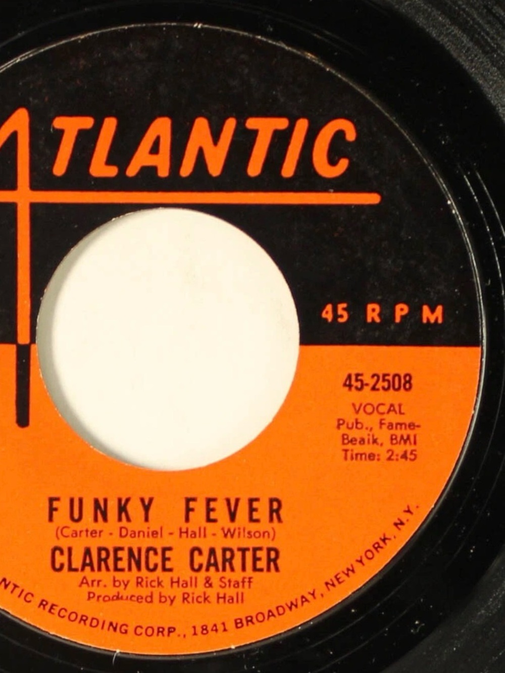 CLARENCE CARTER: slip away / funky fever ATLANTIC 7" Single 45 RPM